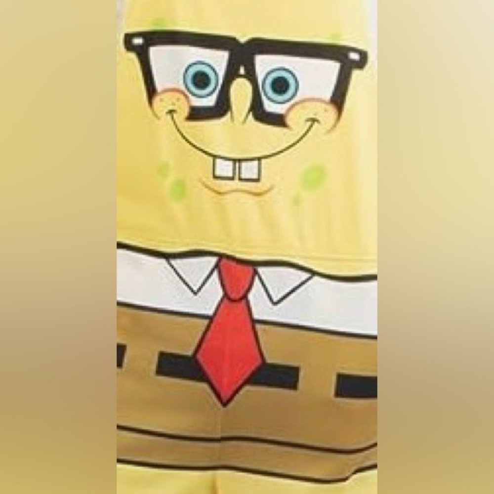 🎃 Halloween Costume Sponge Bob 🧽👓 Glasses Lounge Jammeralls Unisex Large